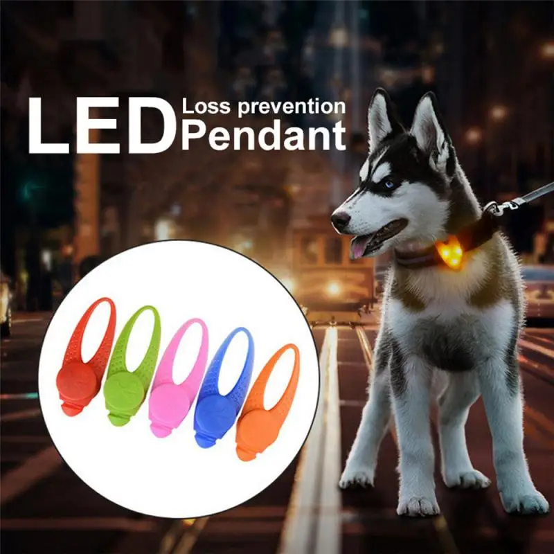 1Pcs Pet LED Pendant Safety Flashing Glow Light Silicone Blinking LED