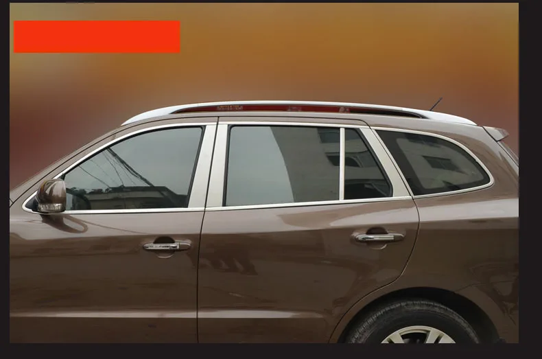Нержавеющая сталь окна автомобиля планки для Inokom santa fe 2006 2007 2008 2009 2010 2011 2012 hyundai santa fe