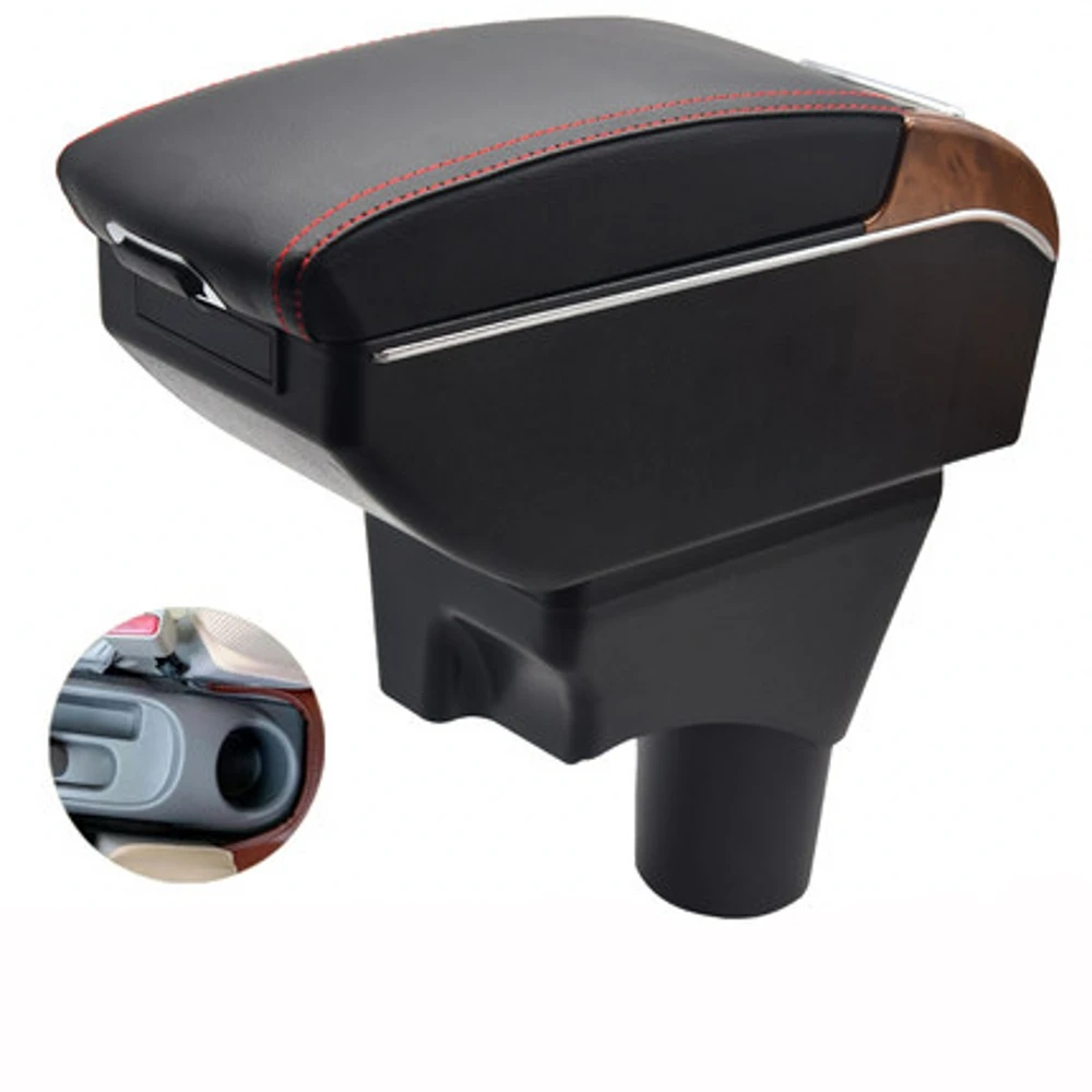 

For Nissan Sunny Versa Almera Armrest Box Elbow Rest Center Console Storage with Phone Charging USB Interface Cup Holder