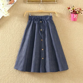 

New women's elastic band cotton A-line skirt summer thin skirt