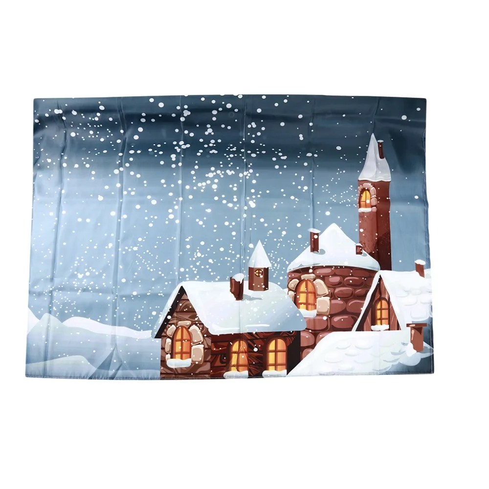Creative Cartoon Santa Claus Shower Curtain Fabric Bathroom Decoration Waterproof Bath Curtains Decoration Curtain
