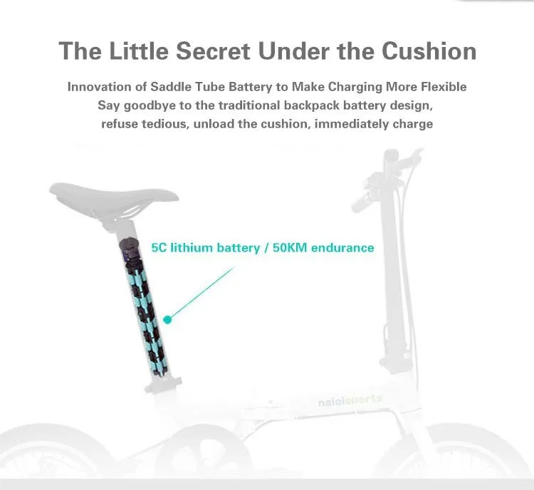 Mini Electric Bicycle 16 Inch 2 Wheels Electric Bicycle Brushelss Motor 350W 36V WhiteRedBlack Adult Electric Scooter          (6)