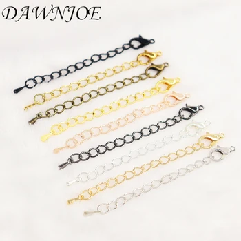 

20pcs 50 70mm Lobster Clasps Connector Adjust Extended Extension Tail Chain DIY Jewelry Making Findings Bracelet Necklace