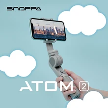 Snoppa – ATOM 2 stabilisateur de caméra à cardan 3 axes portatif, sans fil, Bluetooth, perche Selfie, trépied, téléphone Anti-secousse, pour iPhone Huawei