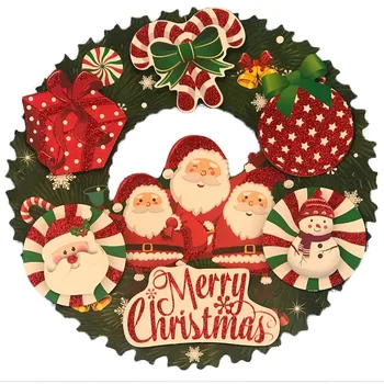 

1PC Christmas Decorations Wall Stickers Merry Christmas Garland Glass Door and Window Sticker Garland Wall Murals Decor Cheap