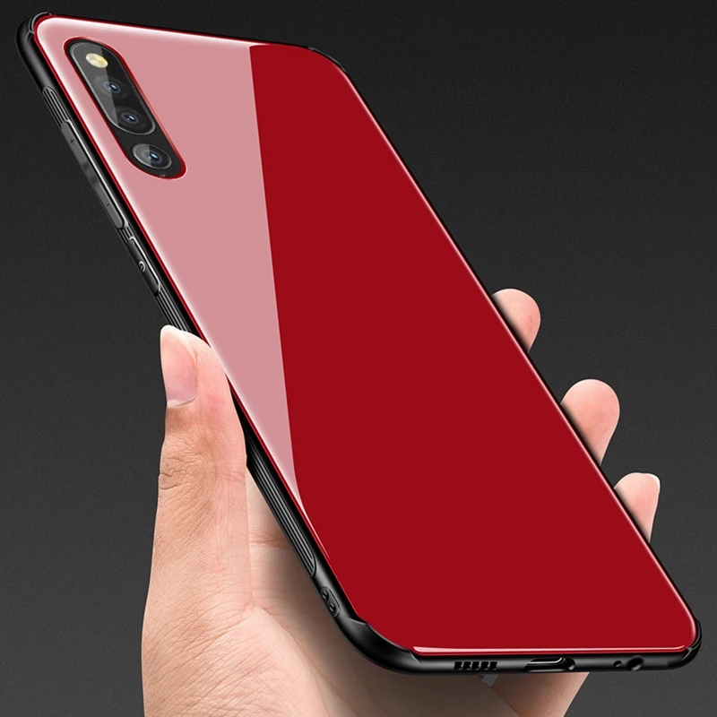 Градиентный стеклянный чехол для телефона huawei p30 цветной чехол Роскошный Жесткий чехол для телефона из закаленного стекла чехол для huawei p30