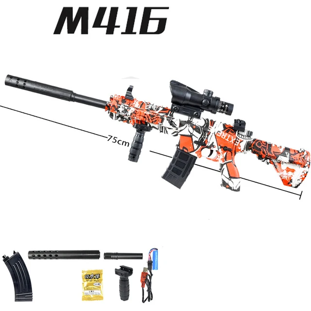 M416 Water Bullet Toy Gun Manual Automatic in 1 Airsoft Colorful Sniper Rifle Boys Birthday Gift CS Shooting Game 5