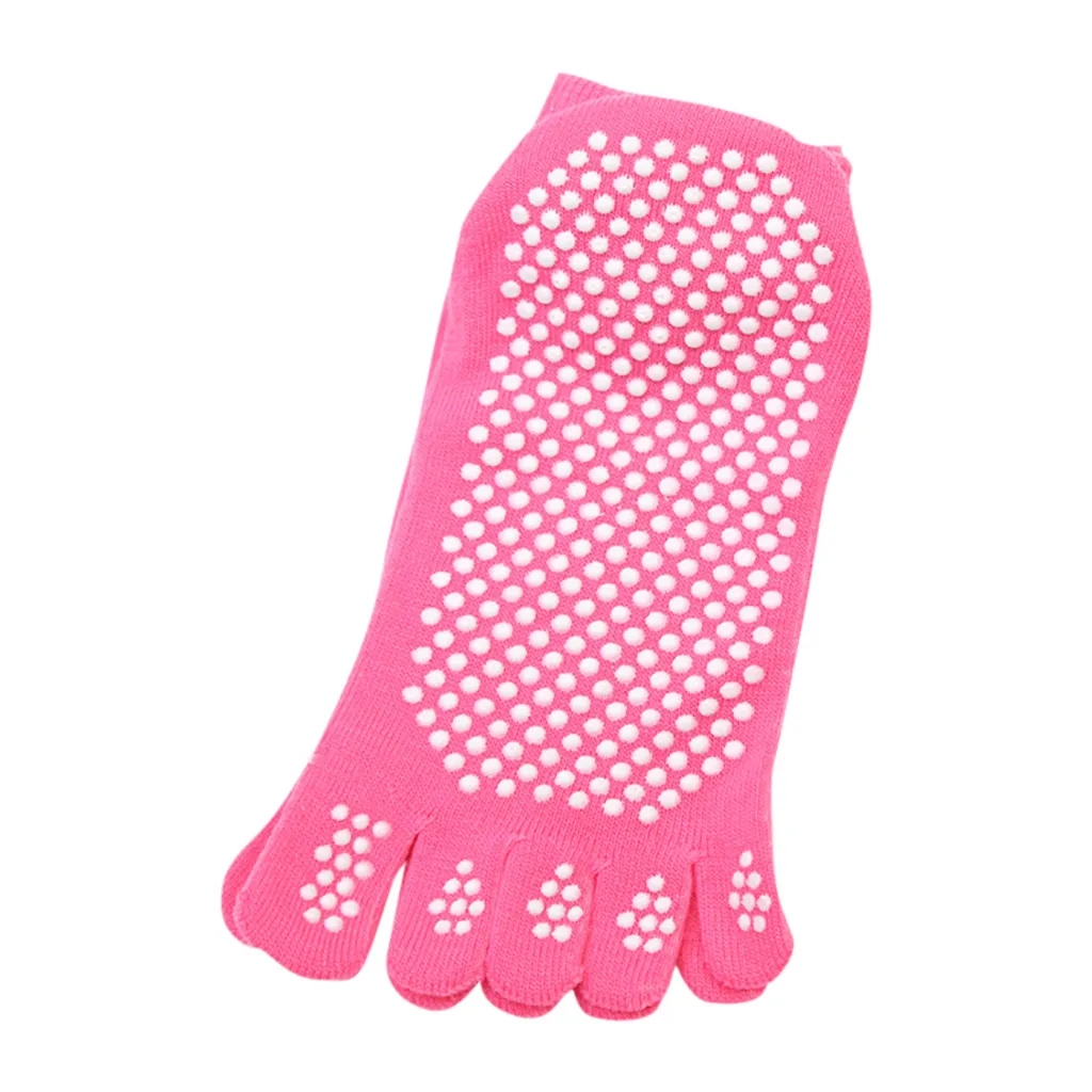 Лидер продаж, женские нескользящие носки для йоги носки для фитнеса, спортивные носки на пять пальцев, хлопковые красочные эластичные зимние# N - Цвет: 4