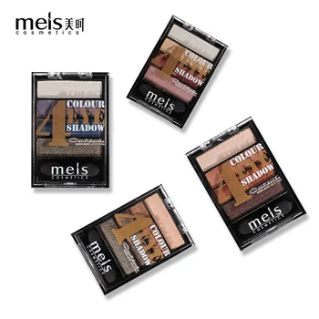 

Meis New Arrival Charming Eyeshadow 4 Color Eye shadow Palette Make up Palette Shimmer Pigmented EyeShadow Powder Fashion Color