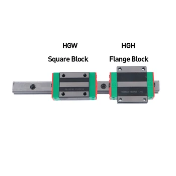 

HGH20CA HGW20CC Linear Guides Bearing Steel Linear Rail Block CNC parts Rail Guide Carriage Flange Square Block Match Use HGR20
