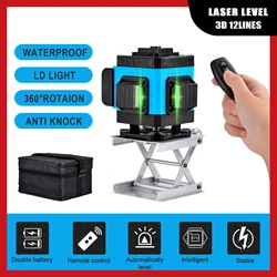 Laser Level 3D 12Lines 360 Horizontal And Vertica Green Light Self-leveling Level Instrument Nivel Laser Device Measuring Tools