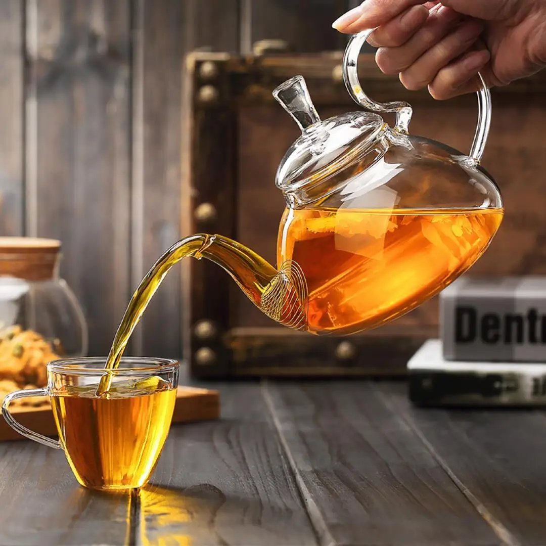 Borosilicate Heat-resistant Glass Teapot Household Side Transparent High-temperature Resistant Teapot Boiling High Handle Squirr