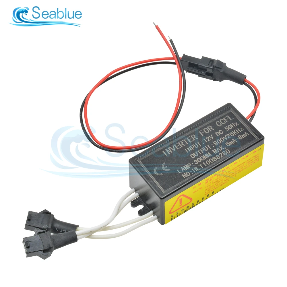 1Pcs DC 12V to 900V CCFL Inverter Male Connection For CCFL Angel Eyes E46 E39 E53 Driver Projector Lens Light Ballast Box