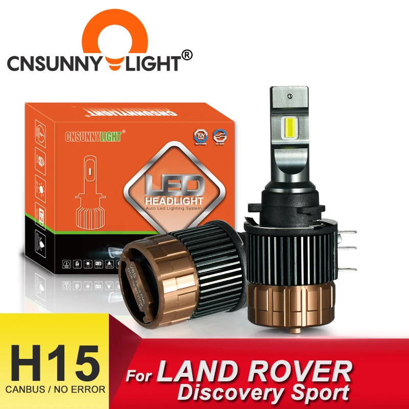 CNSUNNYLIGHT H15 Canbus Автомобильный светодиодный фонарь для фар 15000Lm 5700K High и DRLs Lights Plug Play