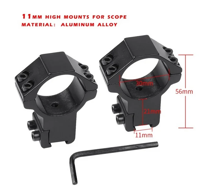 11mm high mounts MARCOOL 1-8X24 IG прицел для охоты тактический оптический коллиматор прицел Сетка для страйкбола винтовка на открытом воздухе cqb - Цвет: 11mm high mounts