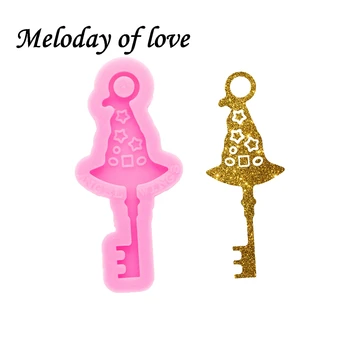 

Glossy Halloween pumpkin key shape Resin Molds Silicone Epoxy Mould DIY Handmade Making Fits Necklace Jewelry Tools DY0569