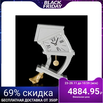 

Desktop clock "pendulum on the leg", chrome color
