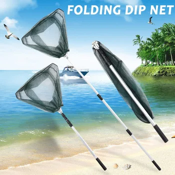 

Fishing Net Aluminum Alloy Retractable Telescopic Folding Landing Net for Fly Fishing Portable Fishing Hand Net