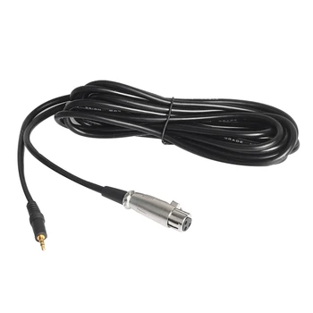 

XLR 3 Pin Female to Right Angle 1/8 XLR3F to Right-Angle 3.5 mm TRS for DV Camera Stereo Microphone Mic