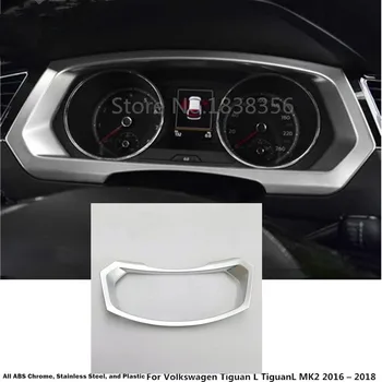 

For Volkswagen Tiguan L TiguanL MK2 2016-2020 ABS Chrome Garnish Detector Trim Dashboard Meter Instrument Panel Gauge Frame