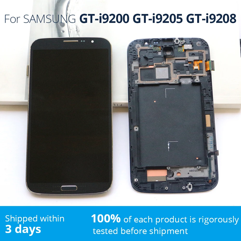 Цена Мобильный телефон scree mega 6,3 pantalla для SAMSUNG i9200 i9205 i9208 font b lcd b font pantalla digitalizador para GALAXY Mega 6,3 pantalla font b lcd b font