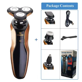 

4 in 1 Electric Rechargeable Shaver 4D Floating Blades Razor Nose Hair Trimmer 19QE