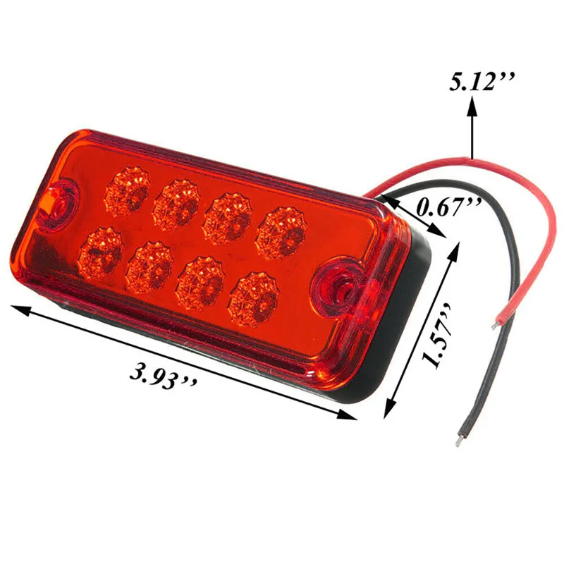 1 шт. " 8 Светодиодный светильник для прицепа s боковой маркер светодиодный светильник для прицепа Поворотный Светильник светильник грузовик светильник s