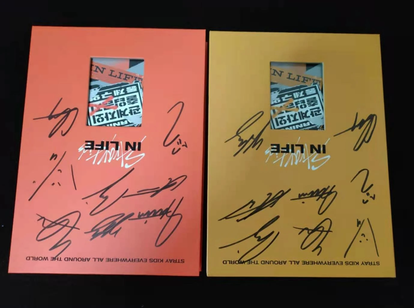 Hand Signed Stray Kids Autographed 1st Album In Life Cd Photobook 012021 Cards Invitations Aliexpress