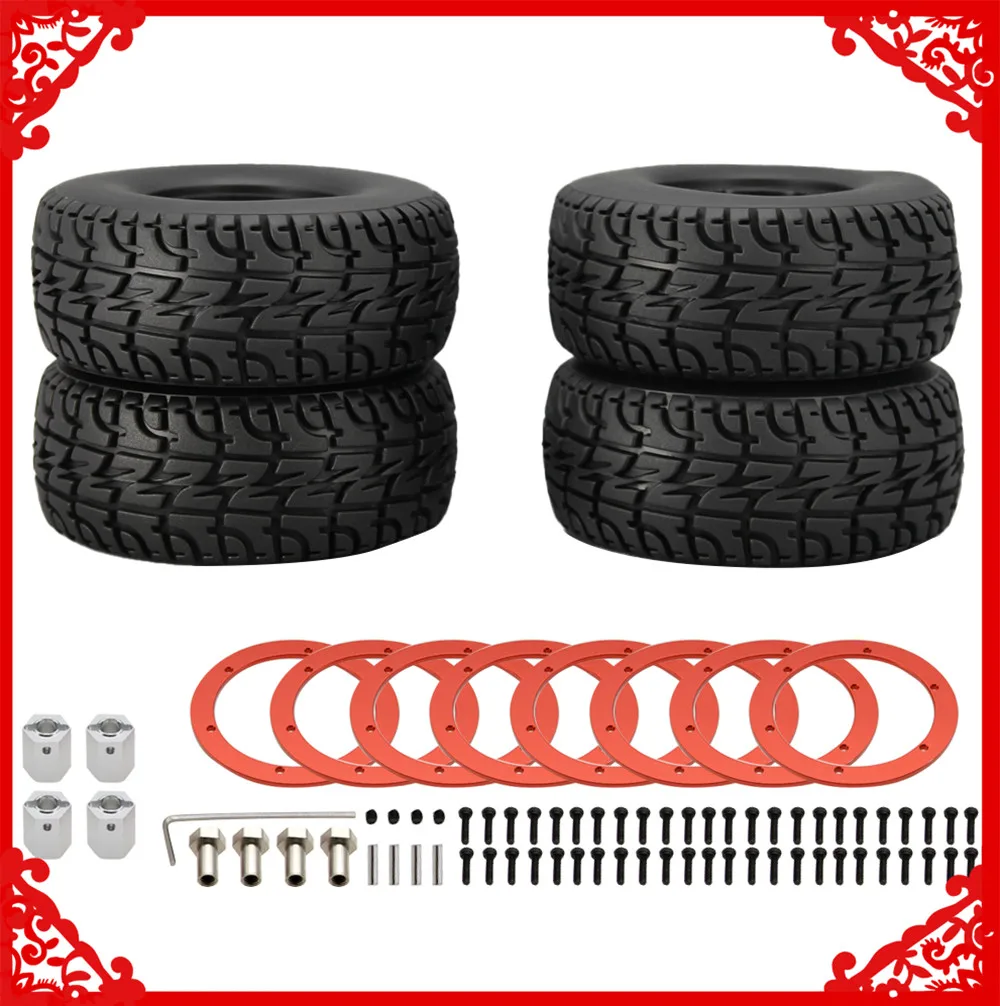 4 шт./компл. 126*51 мм нейлоновый обод колеса комплект шин beadlock для 1/10 ARRMA 3s &amp Mega Vorteks