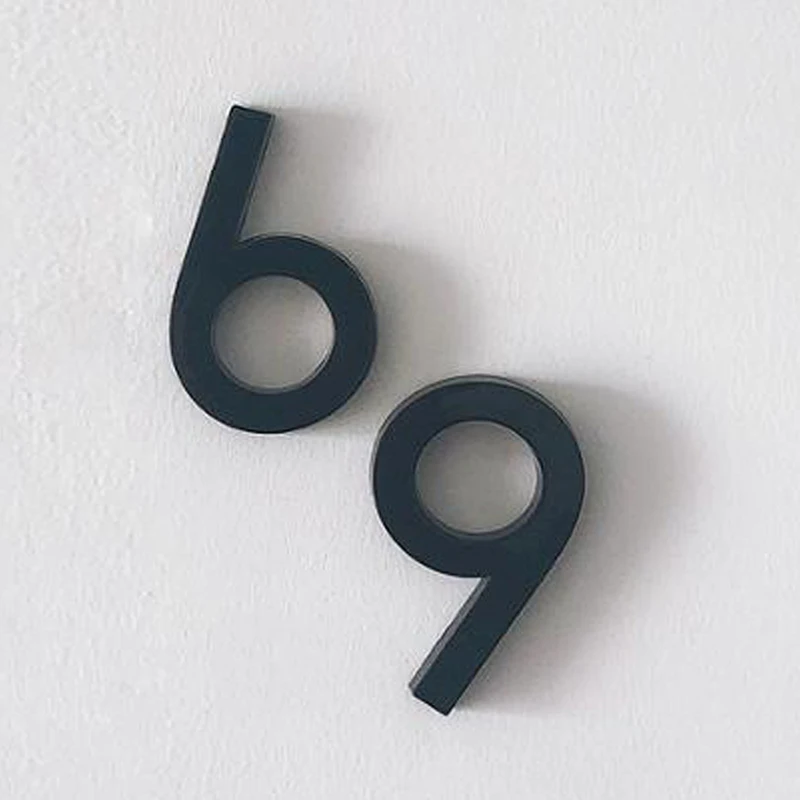 Modern House Numbers Plaque Number Digits Sticker Plate Sign Numeral Door Let ca 