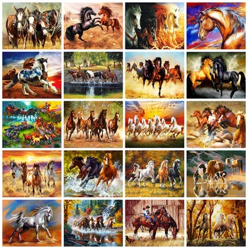 

Evershine Full Square Diamond Painting Horse 5D DIY Diamond Embroidery Cross Stitch Animals Rhinestone Mosaic Home Decor