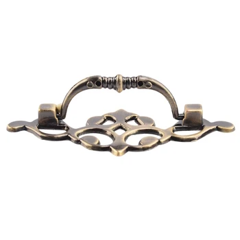 

New 10Pcs 95Mm Thin Type Antique Knobs Furniture Drawer Wardrobe Door Pull Handle