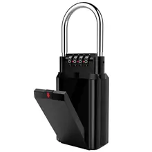 New Combination Lock Box Key Storage Lock Box 4-Digit Combination Lock Waterproof Indoor/Outdoor size s 4 color combination lock hidden box security lock key lock strongbox steel simulation book new design 118 115 55mm