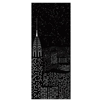 Unique Polyester Curtain Incredible Elegant Delicate City Night View Designs Blackout Hole Curtains Bedroom In Stock 6
