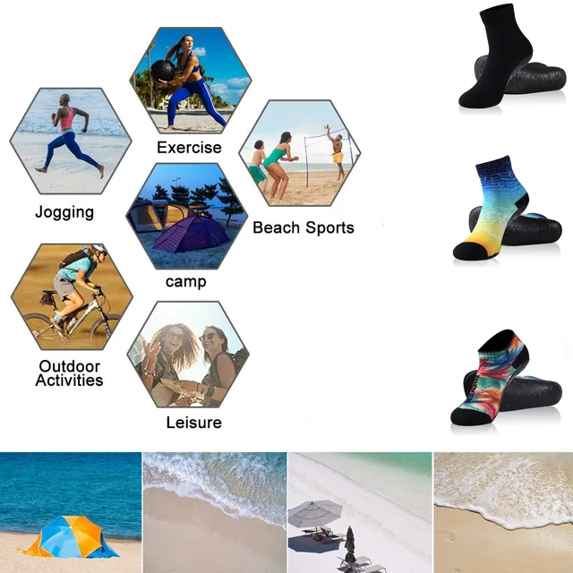 Zapatos de agua para niños y niñas, calcetines acuáticos de secado rápido,  para natación, playa, yuga, ejercicio, deporte, piscina, camping