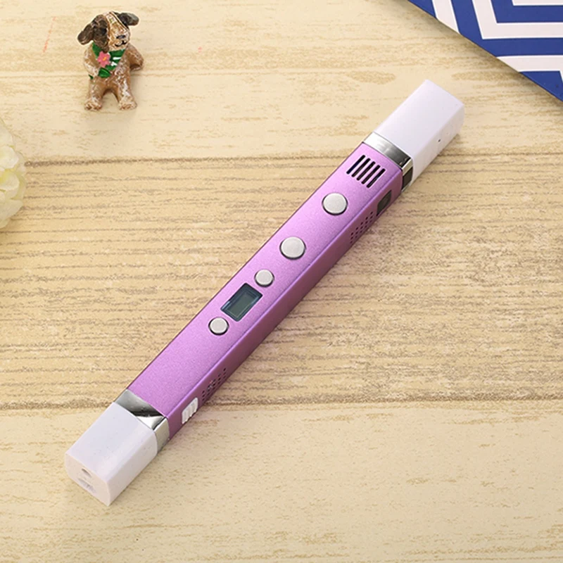 Myriwell USB Power 3D Pen Art Smart Drawing Pen Printing 3D Pens Kids Creative Education Toy Innovate Handle Doodle Pen 3D Model - Цвет: Purple