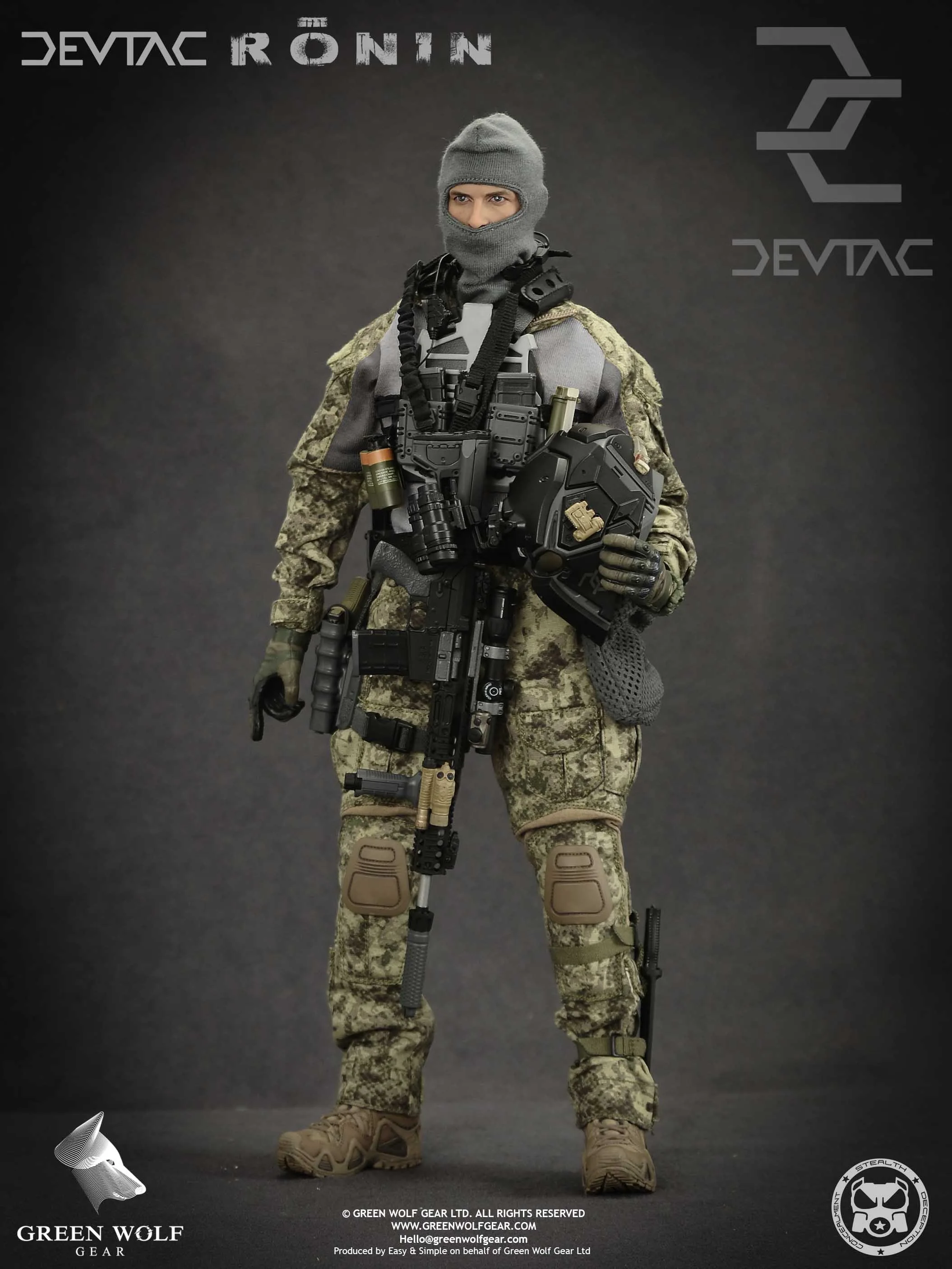 Легко и просто ЗЕЛЕНЫЙ ВОЛК ES 1:6 GWG007 DEVTAC Ронин солдат фигурка коллекция подарки