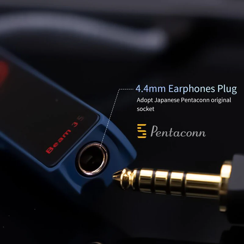 Hilidac Audirect Beam 3S Portable Headphone Amplifier 4.4mm Bal ESS9281 AC MQA DAC 32Bit 768KHZ Hi-Res AMP Beam3s