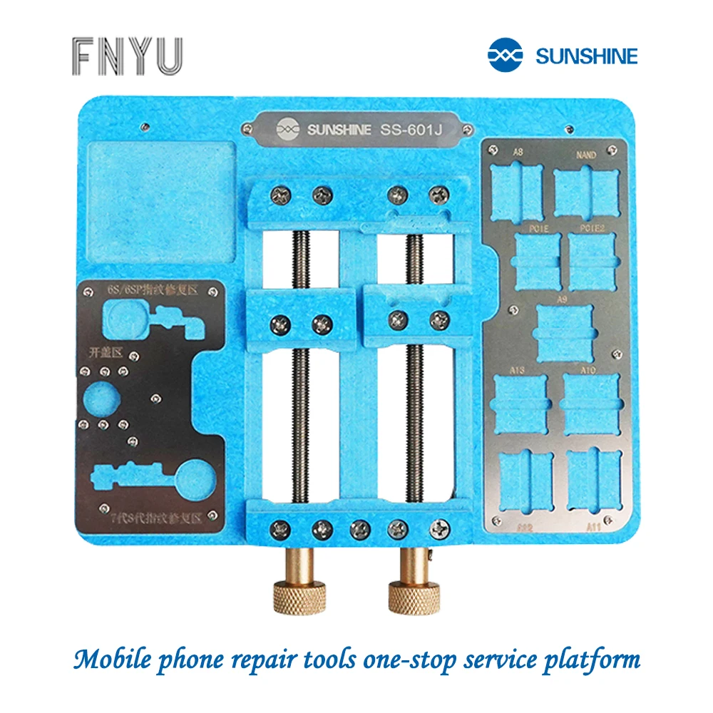 SUNSHINE SS-601J 2020 upgrade mainboard fixture for iPhone fingerprint repair PCB bracket mainboard welding repair
