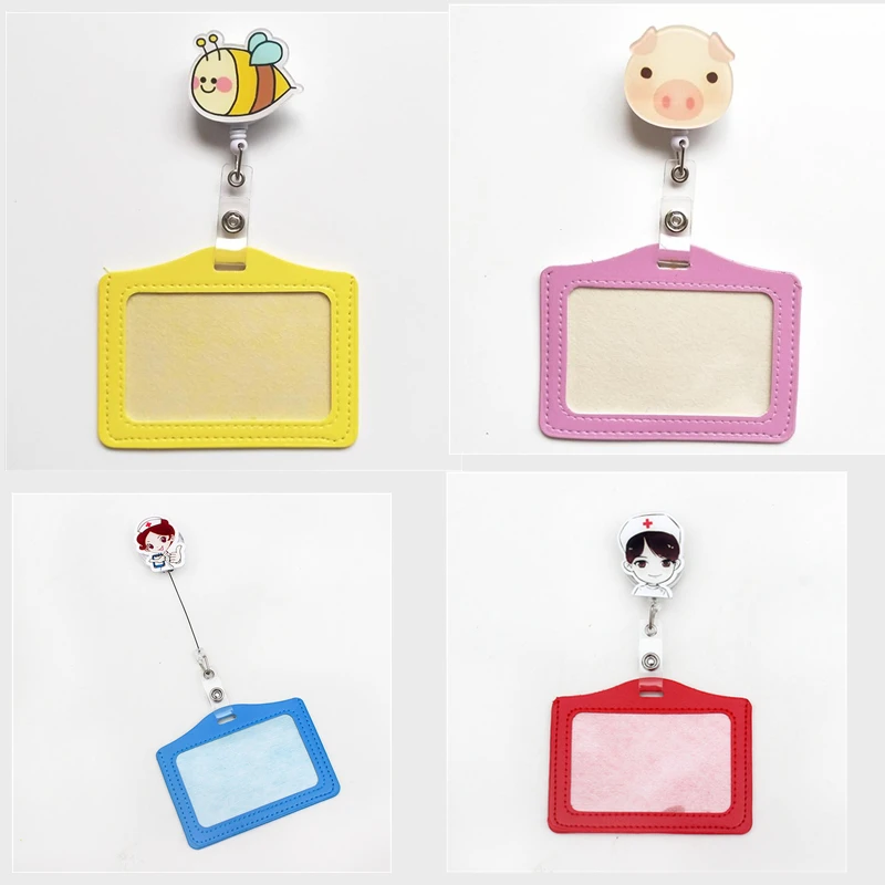Kawaii значок медсестры катушка держатель для карт автобус s PU ID визитная карточка