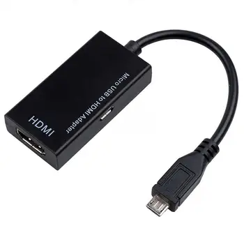 

type c micro-USB male Micro USB To HDMI HD Cable Converter Adapter for PC laptop TV TV-Box and VGA output devices