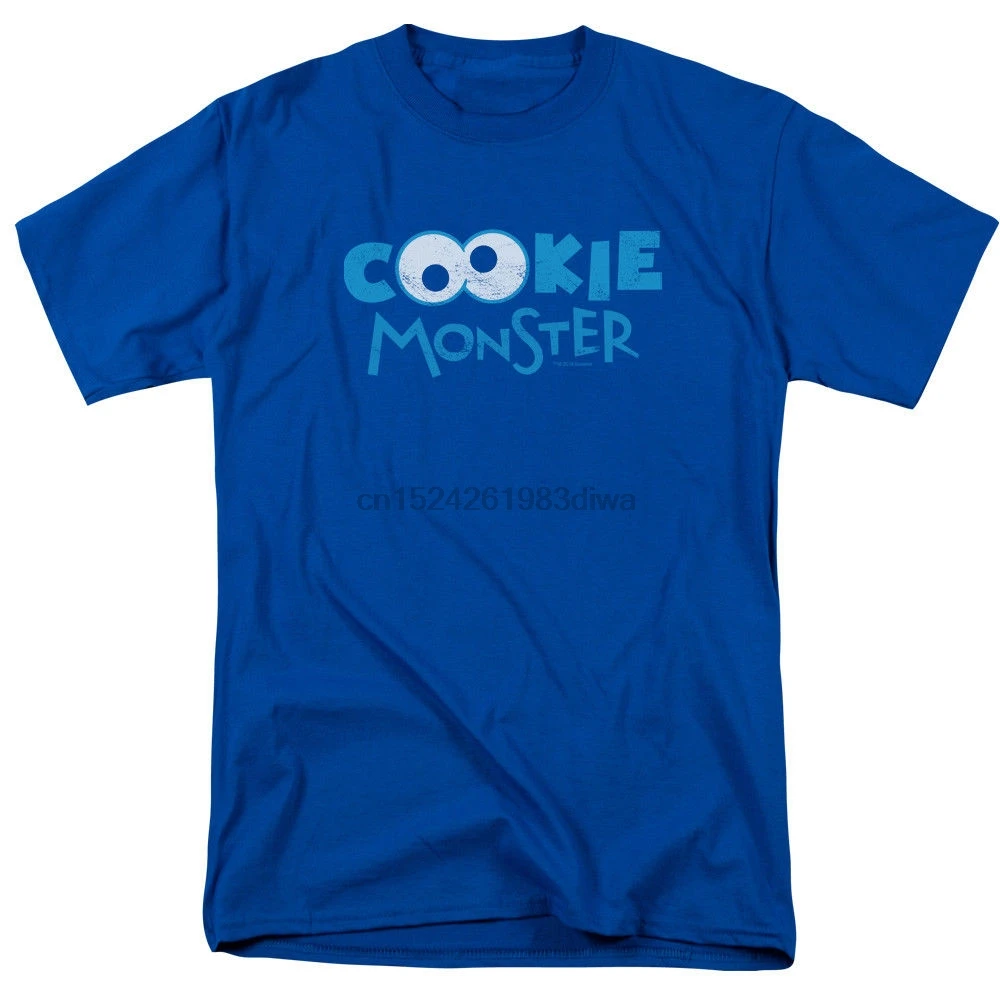 Sesame Street Cookie Monster Eyes Licensed Adult T Shirt Cartoon t shirt men Unisex New Fashion tshirt free shipping funny tops |