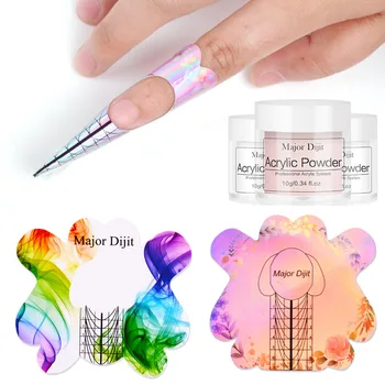 

16pcs Salon Acrylic Powder Set Manicure Supplies With Pen Glitter Home Tips Carving DIY Nail Art Extension Builder