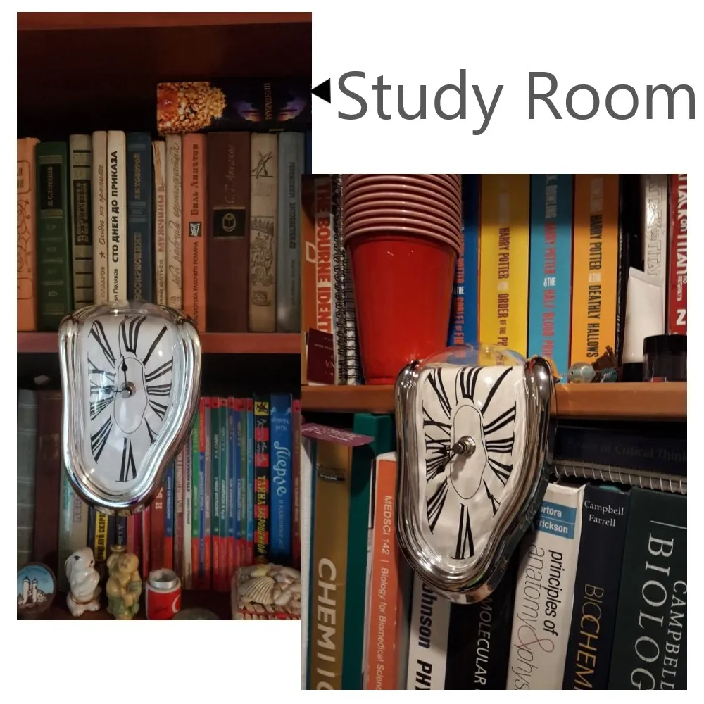 Surrealistische тающий искаженный Wandklokken Surrealistische Salvador Dali Stijl Muur Horloge Decoratie подарок Бестселлер