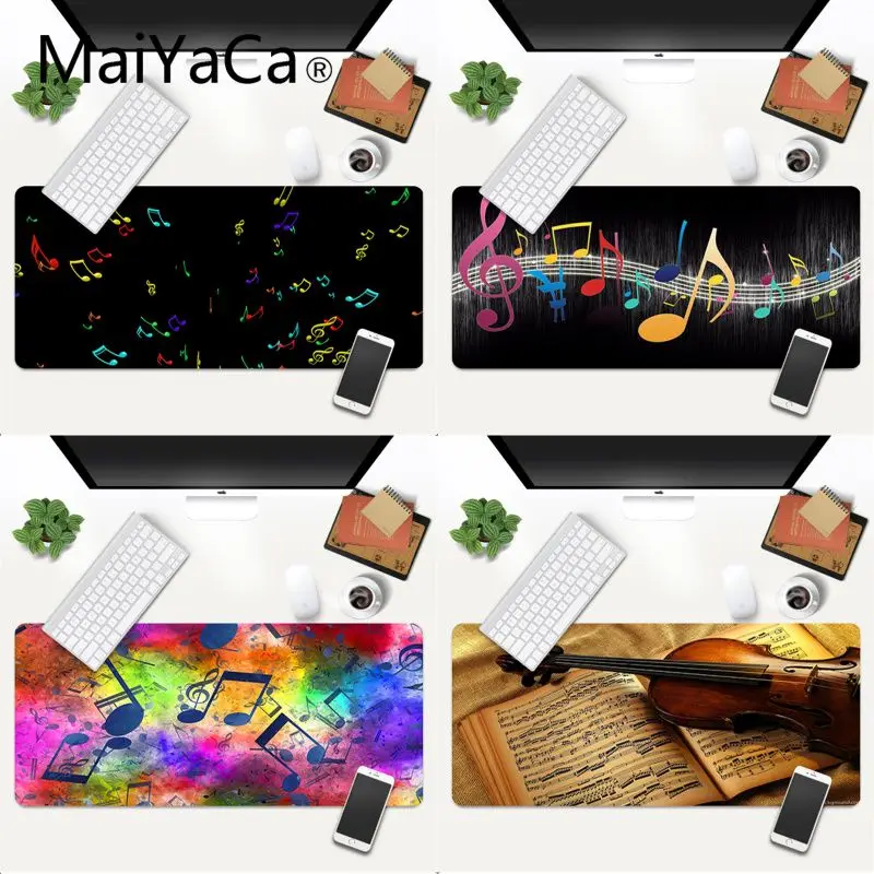 

MaiYaCa Musical Notes Office Mice Gamer Mouse Pad Anti-slip Rubber Gaming Mouse Mat xl xxl 600x300mm for Lol world of warcraft