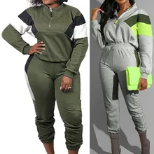 Женский комплект 2 шт. толстовки спортивные комплекты теплый пуловер Одежда Женский однотонный спортивный костюм женский комплект топ брюки костюм# C