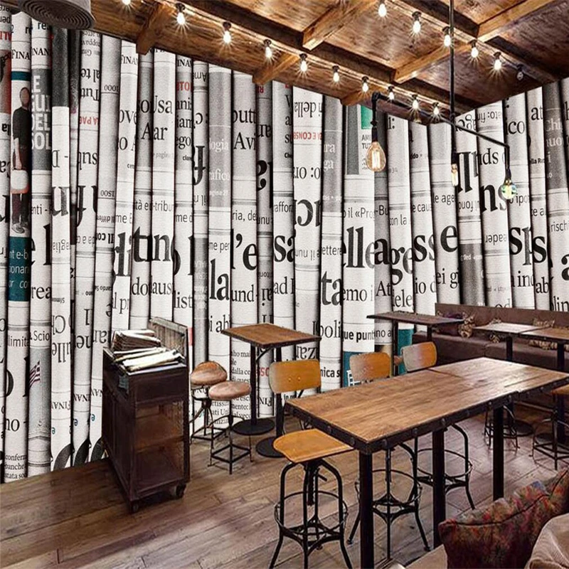 Beibehang-3D-retro-newspaper-background-wall-custom-large-mural-green-silk-cloth-wallpaper-papel-de-parede (4)