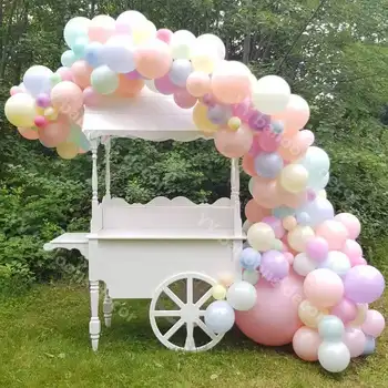 

131pcs/lot 5/10/18inch Pastel Mint Macaron Pink Blue Latex Arch Wedding Birthday baby shower Party Decor Globos 1