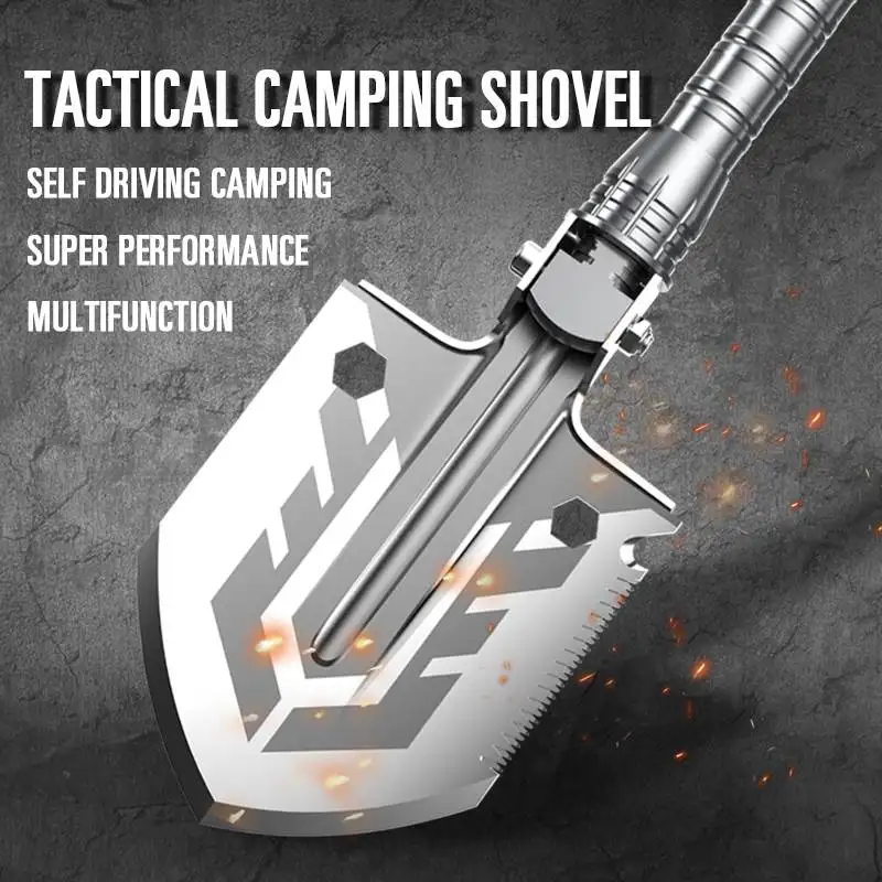 

Multifunction Folding Military Shovel Outdoor Tactical Camping Shovel Garden Tools Survival Emergency Tool Camping Equipment