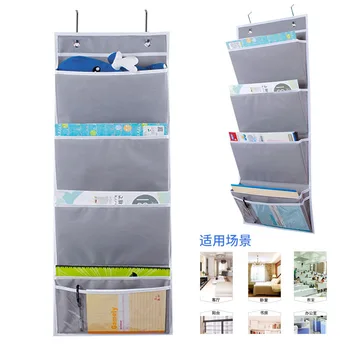 

Oxford Fabric Bedside Pocket Storage bag hanger rack Magazine Phone Organizer Hanging Bags Door Closet Hanger Book Holder